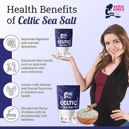 100% Unrefined Coarse Celtic Sea Salt | Contains Essential Minerals & Nutrients