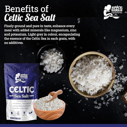 100% Unrefined Coarse Celtic Sea Salt | Contains Essential Minerals & Nutrients