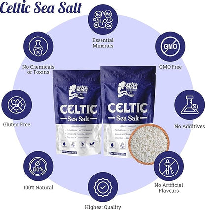 100% Unrefined Coarse Celtic Sea Salt | Contains Essential Minerals & Nutrients