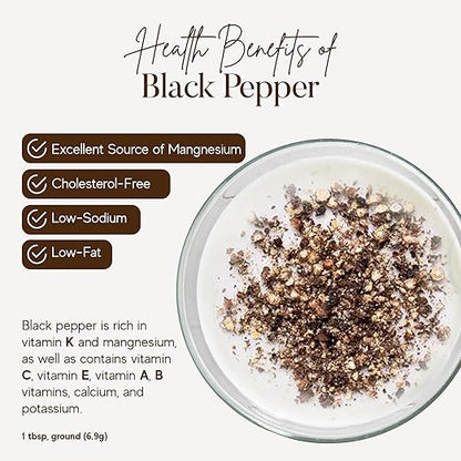 Premium Whole Black Peppercorns | Natural in Taste | Perfect for Grinder Refill